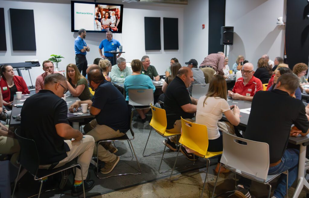 Image of group meeting at The Hive in Lancaster